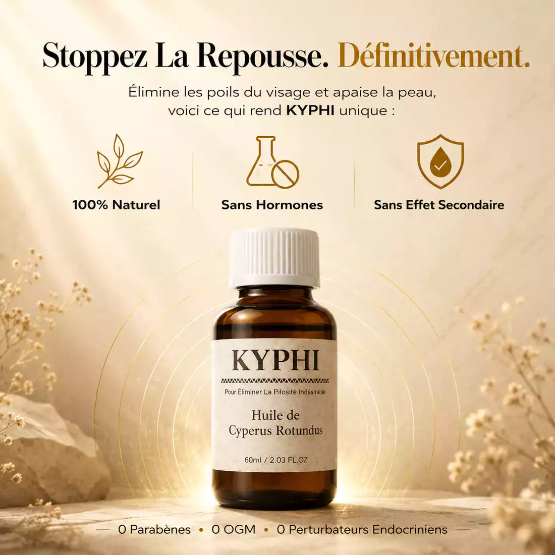KYPHI™ Sérum Anti-Repousse au Cyperus Rotundus
